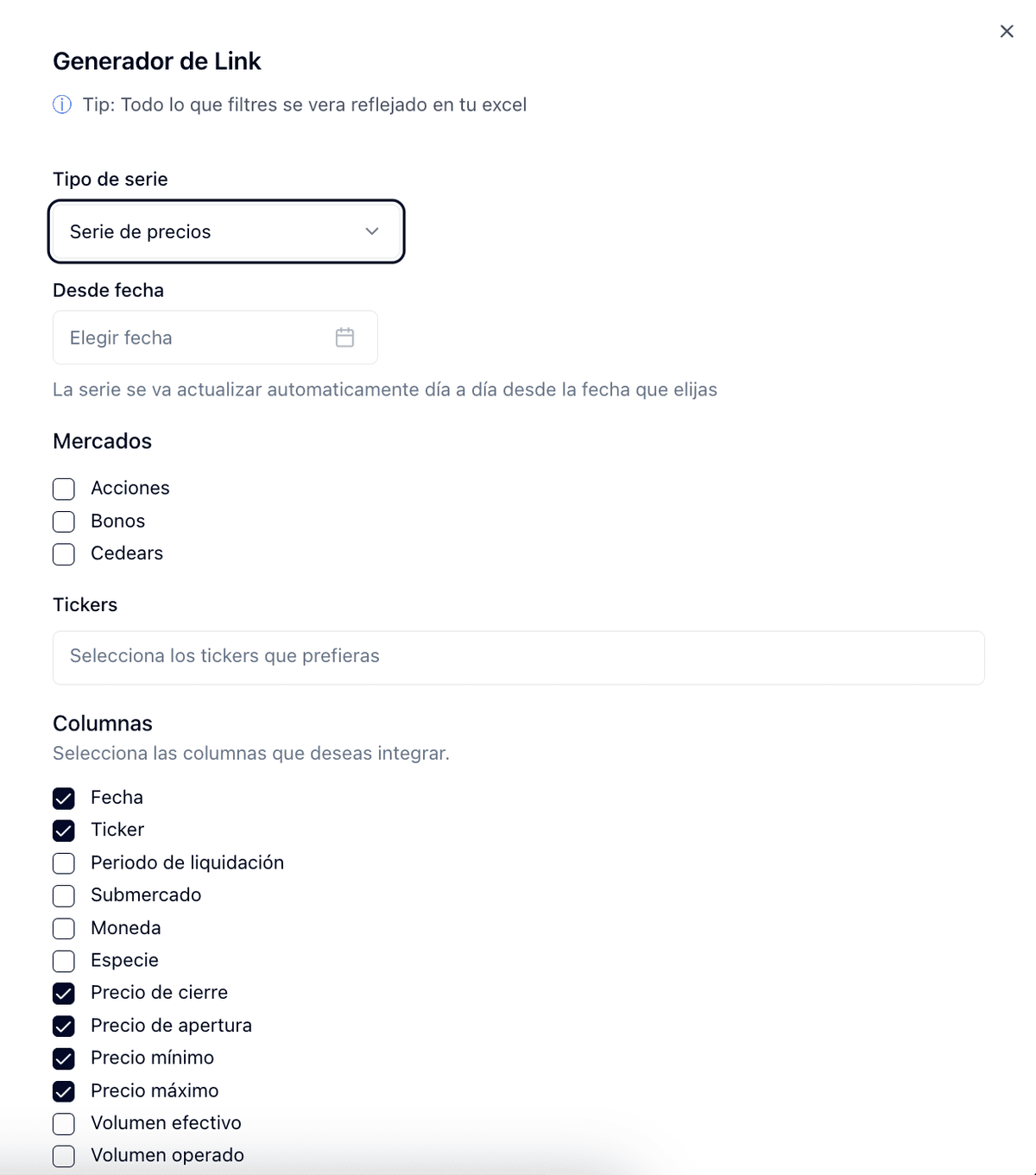 Integración Excel